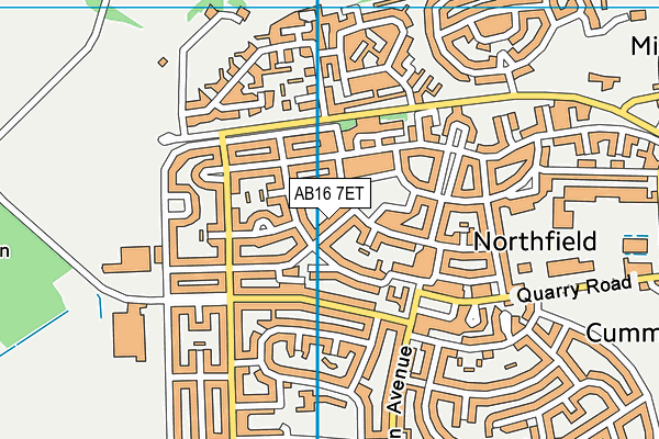 AB16 7ET map - OS VectorMap District (Ordnance Survey)