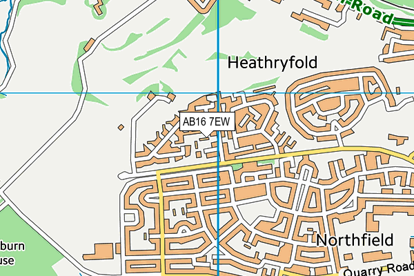 AB16 7EW map - OS VectorMap District (Ordnance Survey)