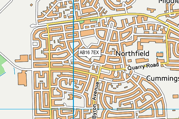 AB16 7EX map - OS VectorMap District (Ordnance Survey)