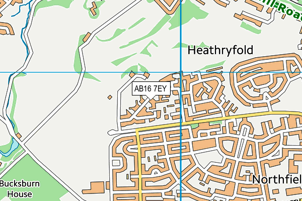 AB16 7EY map - OS VectorMap District (Ordnance Survey)