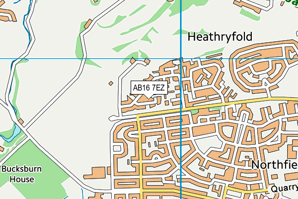 AB16 7EZ map - OS VectorMap District (Ordnance Survey)