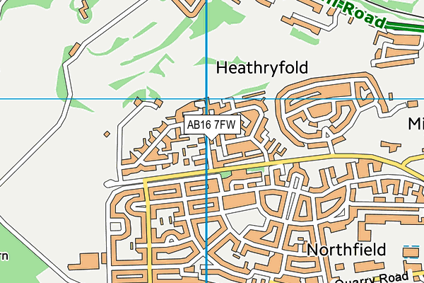 AB16 7FW map - OS VectorMap District (Ordnance Survey)