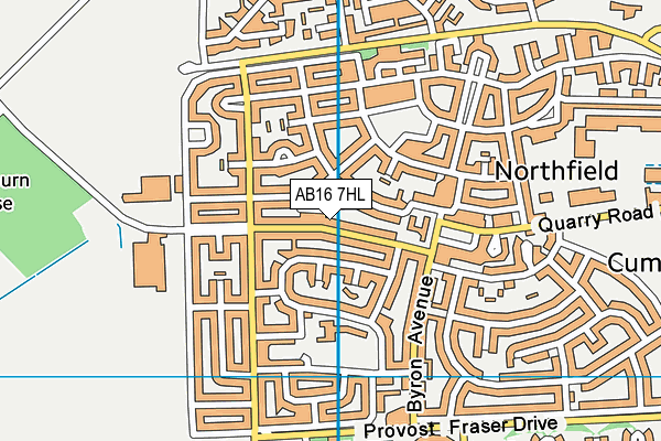 AB16 7HL map - OS VectorMap District (Ordnance Survey)