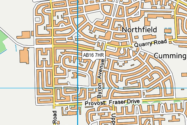 AB16 7HR map - OS VectorMap District (Ordnance Survey)