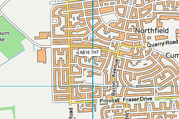 AB16 7HT map - OS VectorMap District (Ordnance Survey)