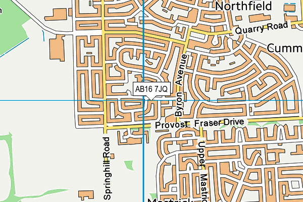 AB16 7JQ map - OS VectorMap District (Ordnance Survey)