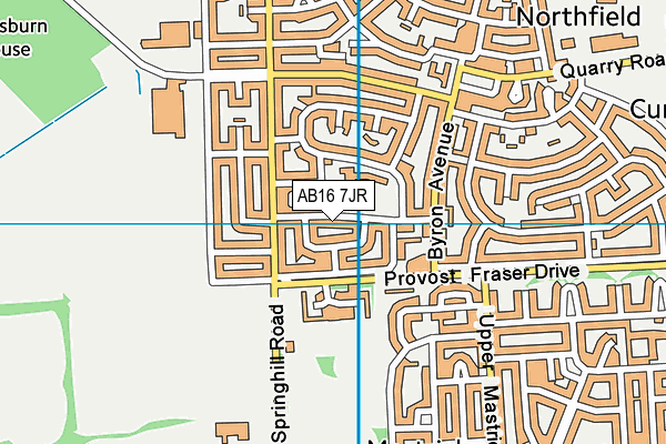 AB16 7JR map - OS VectorMap District (Ordnance Survey)