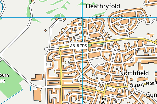 AB16 7PS map - OS VectorMap District (Ordnance Survey)