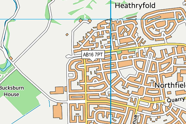 AB16 7PT map - OS VectorMap District (Ordnance Survey)