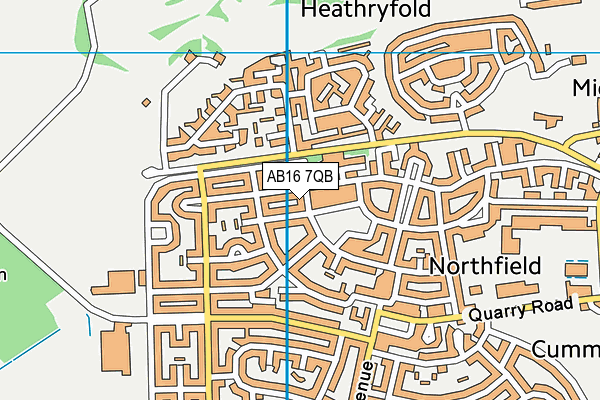 AB16 7QB map - OS VectorMap District (Ordnance Survey)