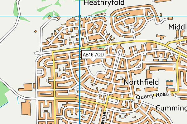 AB16 7QD map - OS VectorMap District (Ordnance Survey)