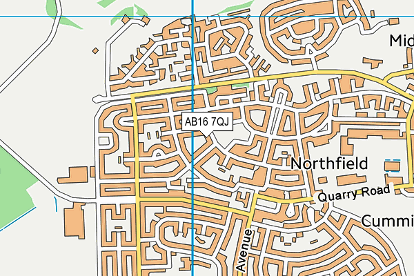 AB16 7QJ map - OS VectorMap District (Ordnance Survey)