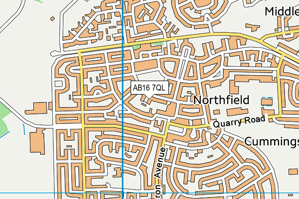 AB16 7QL map - OS VectorMap District (Ordnance Survey)