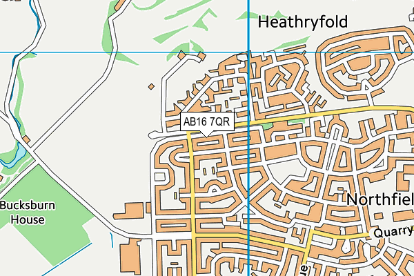 AB16 7QR map - OS VectorMap District (Ordnance Survey)