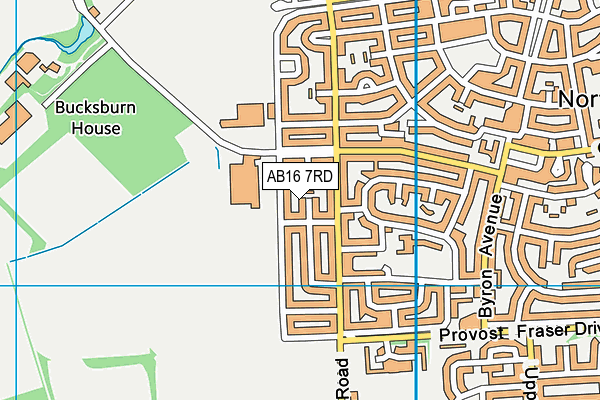 AB16 7RD map - OS VectorMap District (Ordnance Survey)