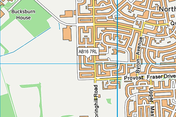 AB16 7RL map - OS VectorMap District (Ordnance Survey)