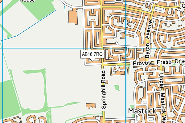 AB16 7RQ map - OS VectorMap District (Ordnance Survey)