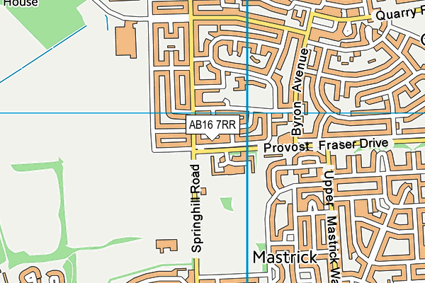 AB16 7RR map - OS VectorMap District (Ordnance Survey)