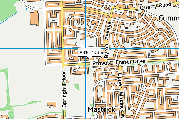 AB16 7RS map - OS VectorMap District (Ordnance Survey)
