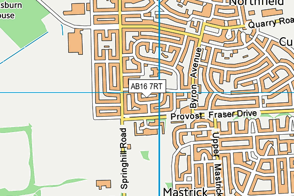 AB16 7RT map - OS VectorMap District (Ordnance Survey)