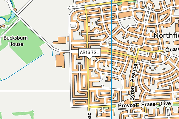 AB16 7SL map - OS VectorMap District (Ordnance Survey)