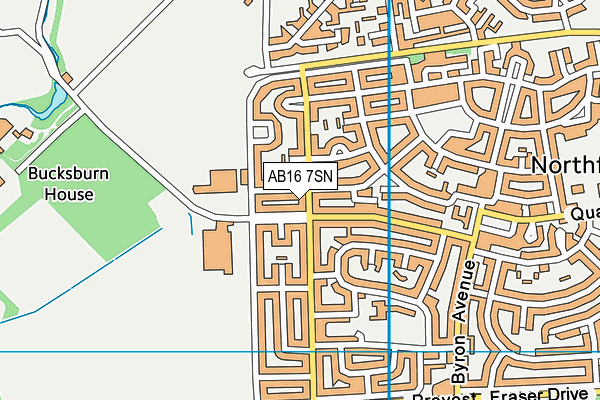AB16 7SN map - OS VectorMap District (Ordnance Survey)