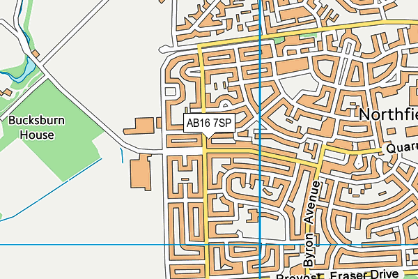 AB16 7SP map - OS VectorMap District (Ordnance Survey)