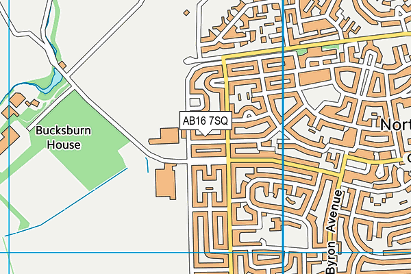 AB16 7SQ map - OS VectorMap District (Ordnance Survey)