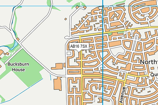 AB16 7SX map - OS VectorMap District (Ordnance Survey)