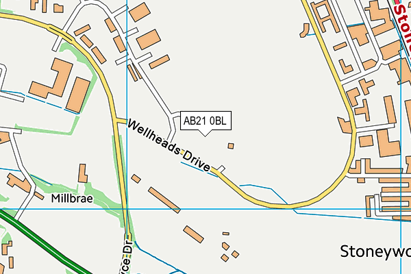 AB21 0BL map - OS VectorMap District (Ordnance Survey)