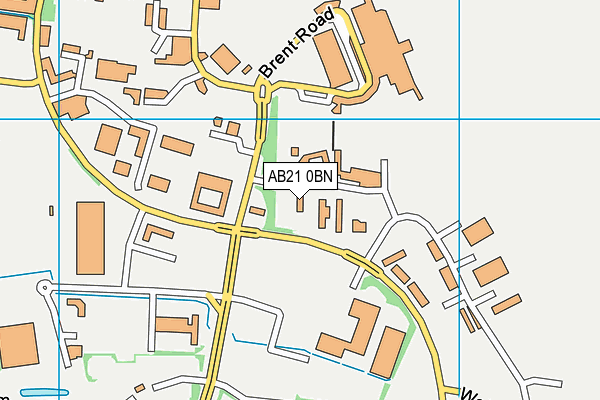 AB21 0BN map - OS VectorMap District (Ordnance Survey)