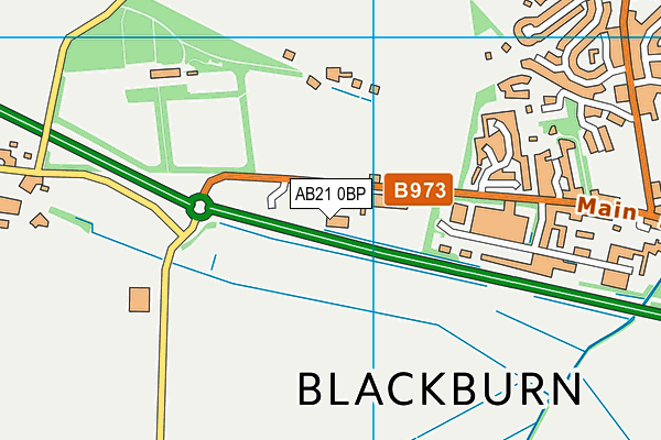 AB21 0BP map - OS VectorMap District (Ordnance Survey)