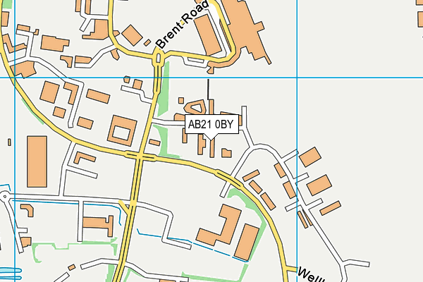 AB21 0BY map - OS VectorMap District (Ordnance Survey)