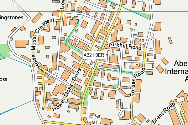 AB21 0ER map - OS VectorMap District (Ordnance Survey)