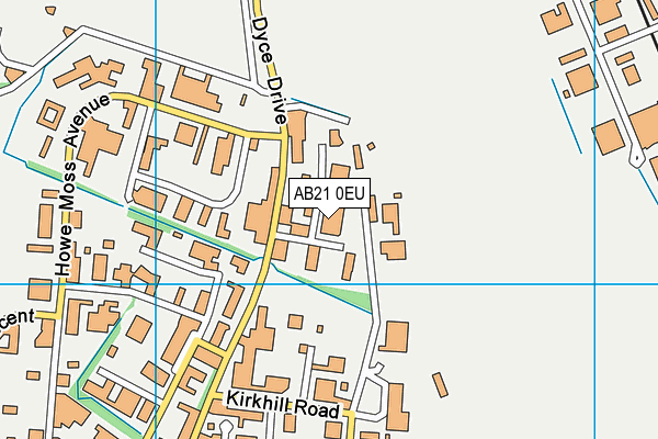 AB21 0EU map - OS VectorMap District (Ordnance Survey)