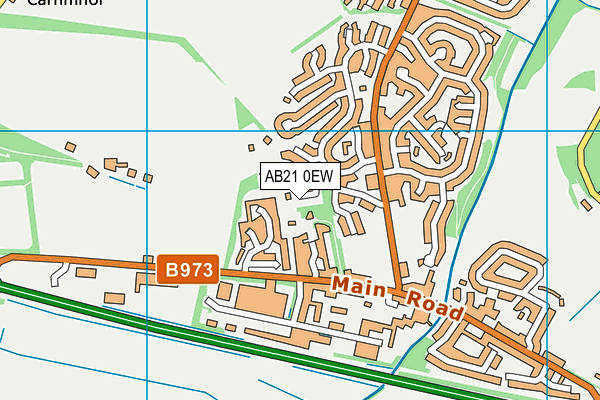 AB21 0EW map - OS VectorMap District (Ordnance Survey)