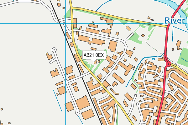 AB21 0EX map - OS VectorMap District (Ordnance Survey)