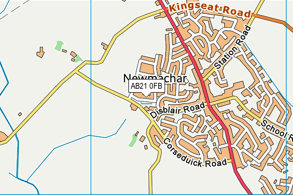 AB21 0FB map - OS VectorMap District (Ordnance Survey)