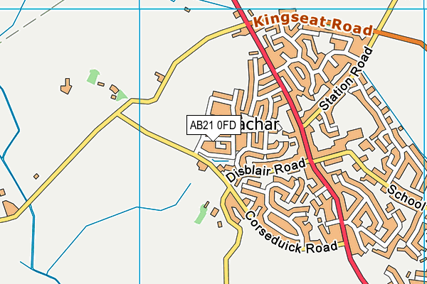AB21 0FD map - OS VectorMap District (Ordnance Survey)