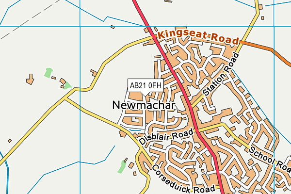 AB21 0FH map - OS VectorMap District (Ordnance Survey)