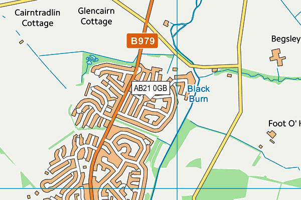 AB21 0GB map - OS VectorMap District (Ordnance Survey)