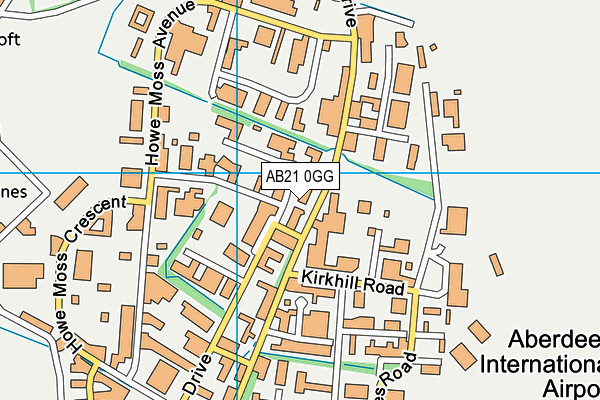 AB21 0GG map - OS VectorMap District (Ordnance Survey)