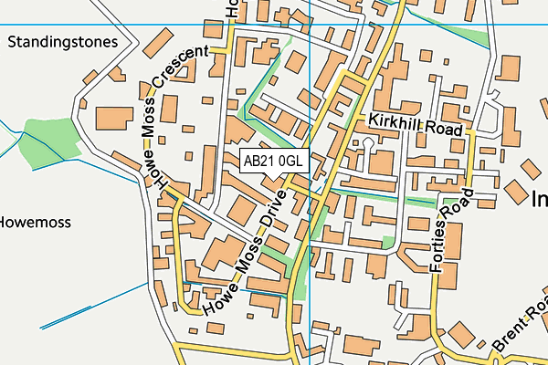 AB21 0GL map - OS VectorMap District (Ordnance Survey)
