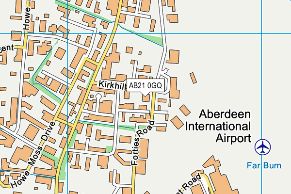 AB21 0GQ map - OS VectorMap District (Ordnance Survey)