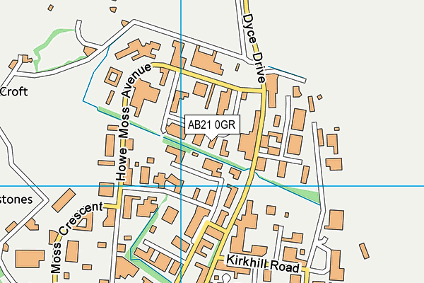 AB21 0GR map - OS VectorMap District (Ordnance Survey)