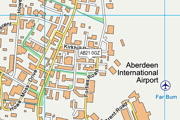 AB21 0GZ map - OS VectorMap District (Ordnance Survey)