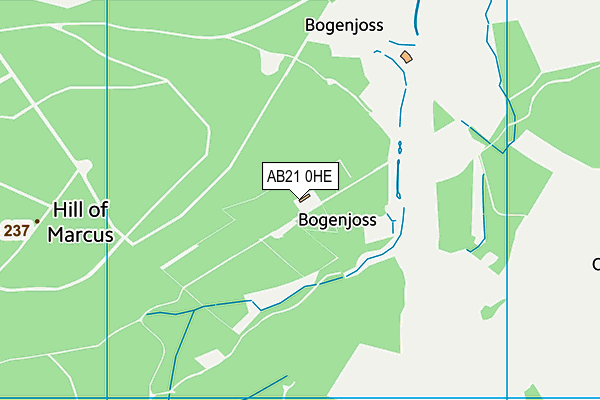 AB21 0HE map - OS VectorMap District (Ordnance Survey)