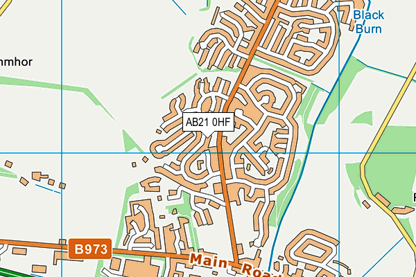 AB21 0HF map - OS VectorMap District (Ordnance Survey)