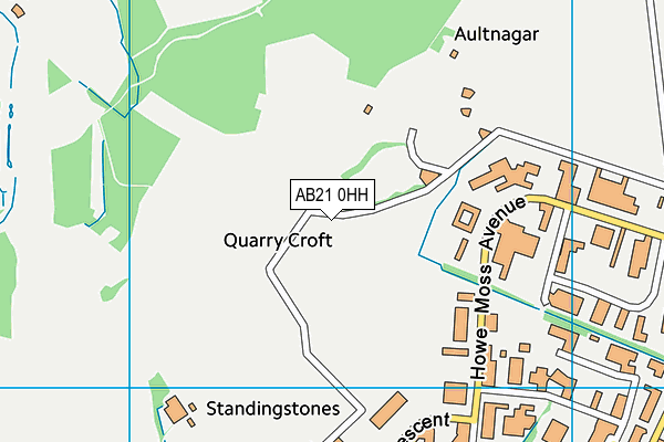 AB21 0HH map - OS VectorMap District (Ordnance Survey)