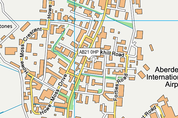 AB21 0HP map - OS VectorMap District (Ordnance Survey)